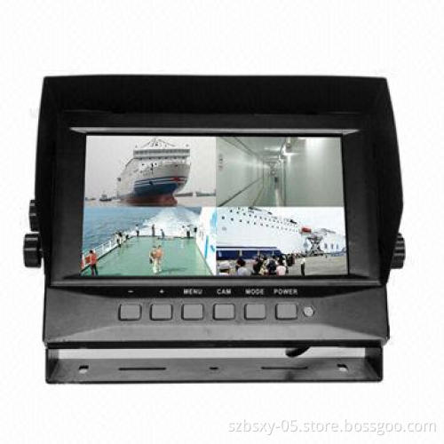 Waterproof Car Monitor for Fire Truck with 20,000 Hours Rating, Remote Control